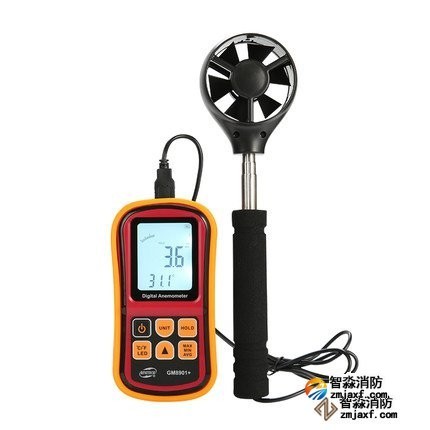 數(shù)字風(fēng)速計(jì)量程：0ｍ/ｓ～45ｍ/ｓ；精度：±3％